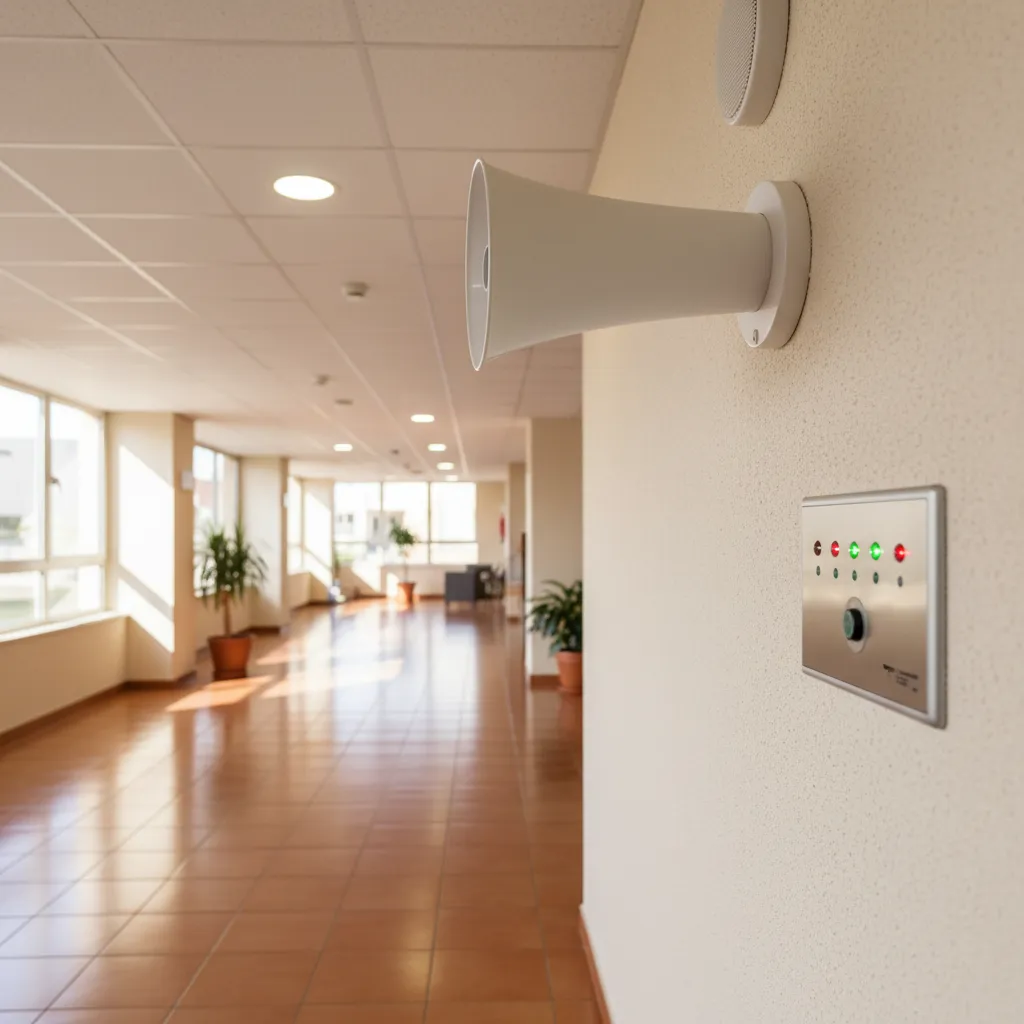 Sistema de megafonía instalado en zonas comunes de comunidad de propietarios