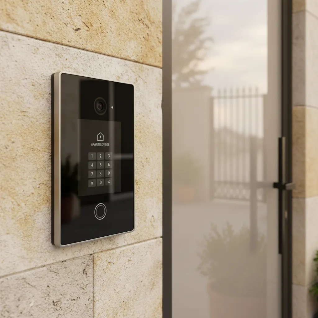 Videoportero IP en edificio residencial